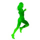 Abstract Green Running Girl Wall Decal