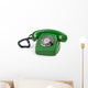 Green Retro Telephone Wall Decal