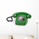 Green Retro Telephone Wall Decal