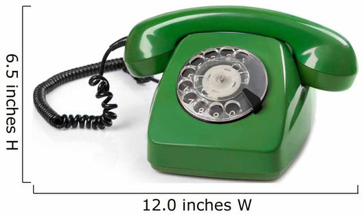 Green Retro Telephone Wall Decal