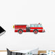 Fire Truck White Flat Wall Decal