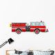Fire Truck White Flat Wall Decal