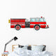 Fire Truck White Flat Wall Decal