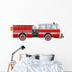 Fire Truck White Flat Wall Decal
