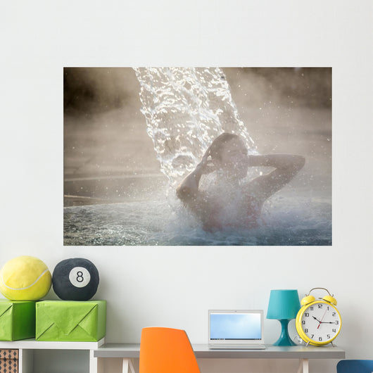 Young Woman Relaxing Thermal Wall Decal Design 2