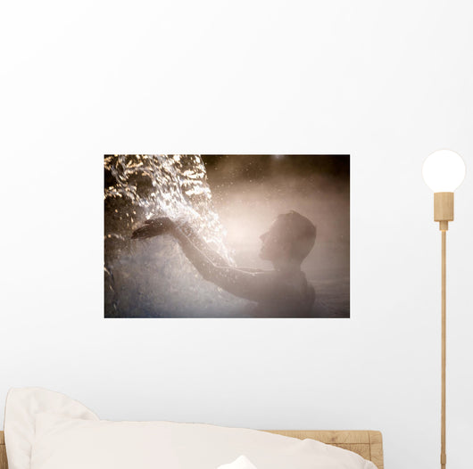 Young Woman Relaxing Thermal Wall Decal Design 1