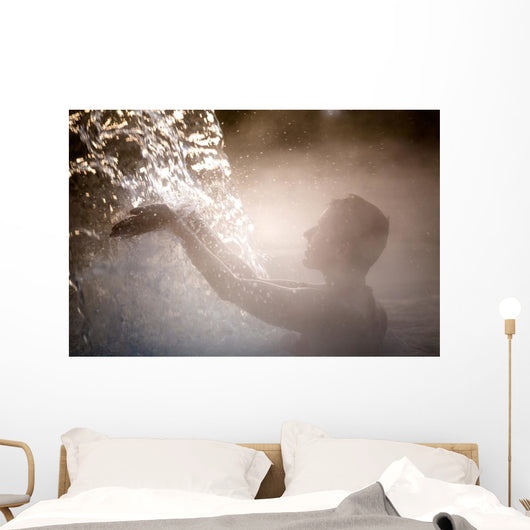 Young Woman Relaxing Thermal Wall Decal Design 1