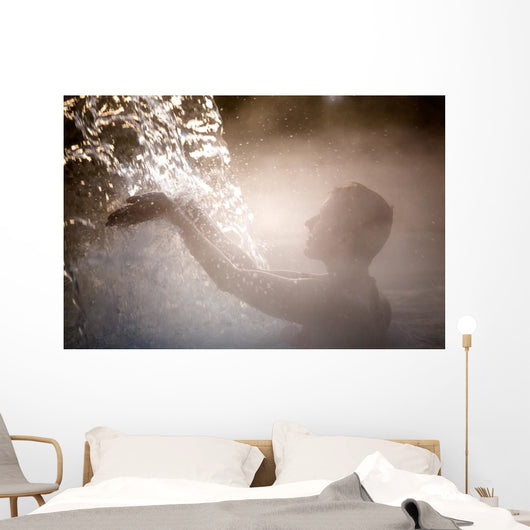 Young Woman Relaxing Thermal Wall Decal Design 1