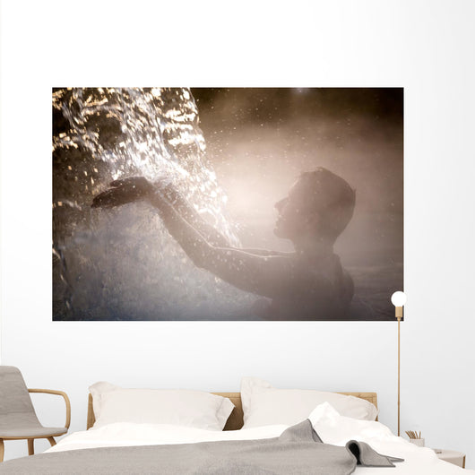 Young Woman Relaxing Thermal Wall Decal Design 1