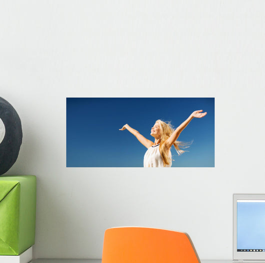 Beautiful Woman Enjoying Summer Wall Decal