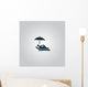 Relax under Umbrella Lounger Wall Decal