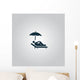 Relax under Umbrella Lounger Wall Decal
