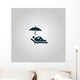 Relax under Umbrella Lounger Wall Decal