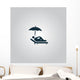 Relax under Umbrella Lounger Wall Decal