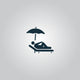 Relax under Umbrella Lounger Wall Decal