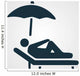 Relax under Umbrella Lounger Wall Decal