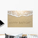 Happy Birthday Written Sand Wall Decal