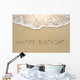 Happy Birthday Written Sand Wall Decal
