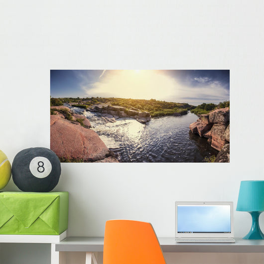 Sunrise Waterfall Wall Decal