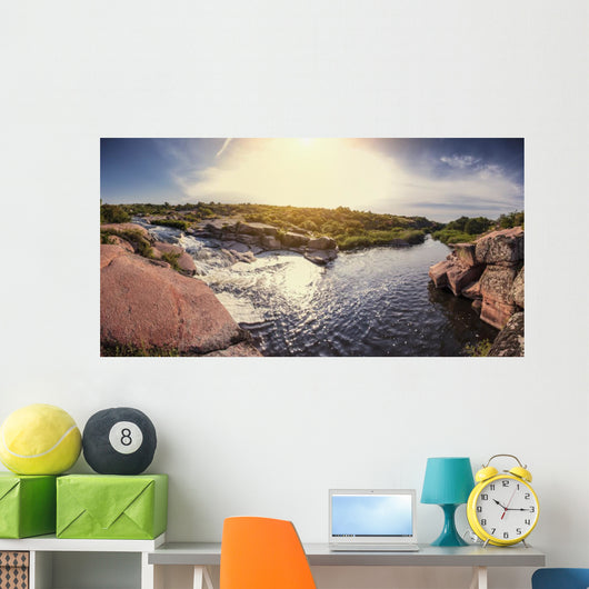 Sunrise Waterfall Wall Decal