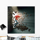 Man Running through Brick Wall Decal