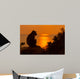 Baby Monkey Sunset Wall Decal