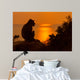 Baby Monkey Sunset Wall Decal