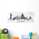 Silhouette Ink New York Wall Decal Panoramic Wall Decal