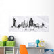 Silhouette Ink New York Wall Decal Panoramic Wall Decal