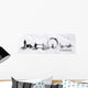 Silhouette Ink London Wall Decal Panoramic Wall Decal