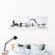 Silhouette Ink London Wall Decal Panoramic Wall Decal