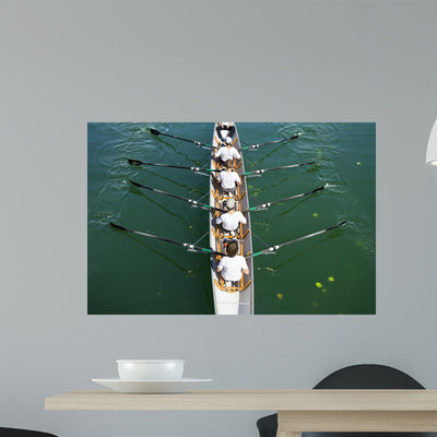 Boat Coxed Four Wall Decal shown on a wall