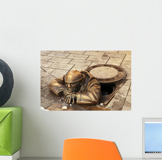 Bronze Sculpture Called Man Wall Decal