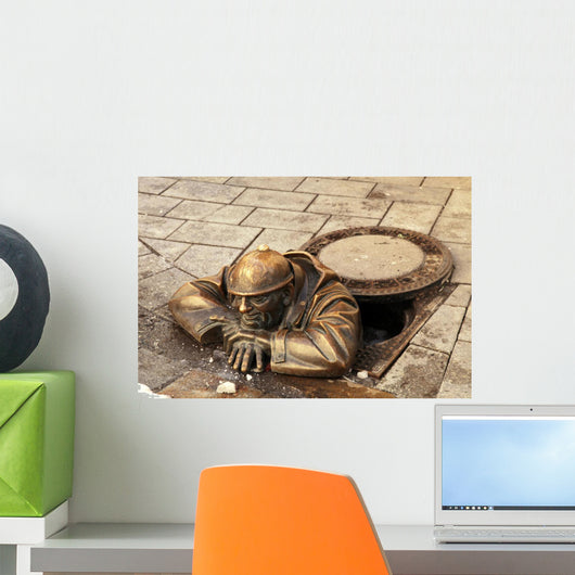 Bronze Sculpture Called Man Wall Decal