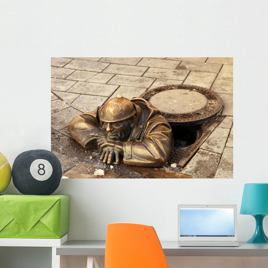 Bronze Sculpture Called Man Wall Decal