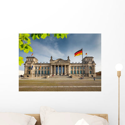 Reichstag Berlin Wall Decal shown on a wall