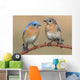 Pair Eastern Bluebird Wall Decal