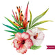 Beautiful Tropical Hawaiian Flowers Wall Decal