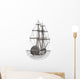 Ship Retro White Wall Decal