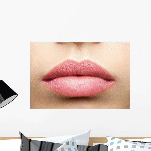 Natural Frosted Pink Lips Wall Decal