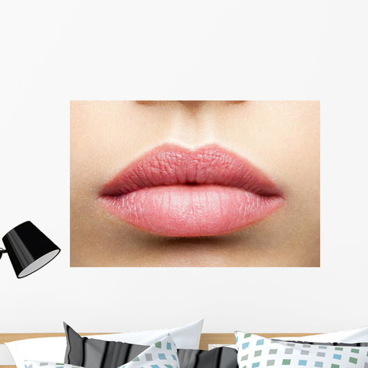 Natural Frosted Pink Lips Wall Decal