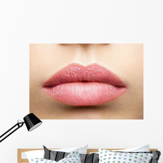 Natural Frosted Pink Lips Wall Decal