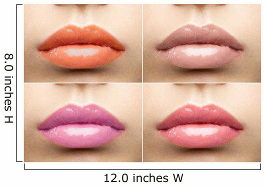 Collage Nude Glossy Lips Wall Decal