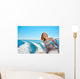 Summer Vacation Young Woman Wall Decal
