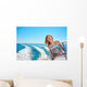 Summer Vacation Young Woman Wall Decal