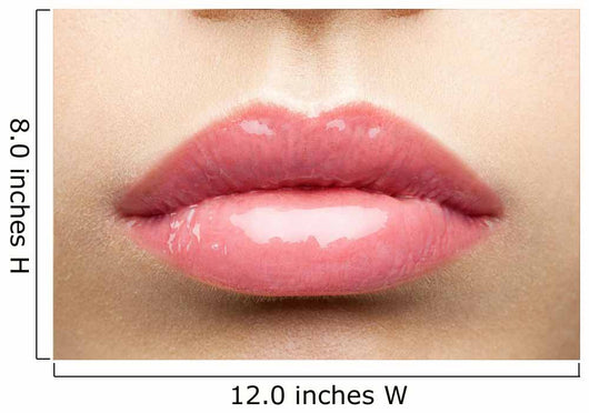 Beauty Glossy Pink Lips Wall Decal