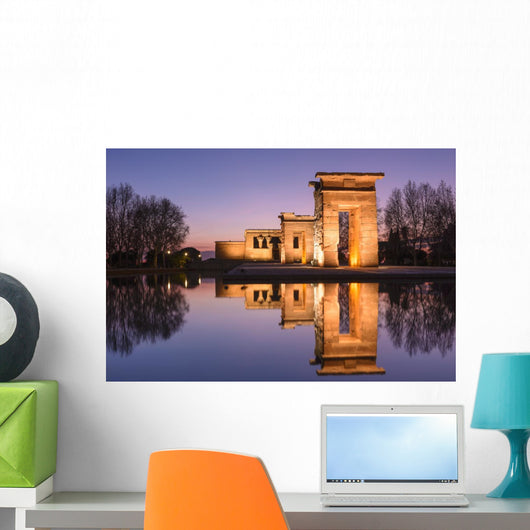 Temple Debod Night Madrid Wall Decal