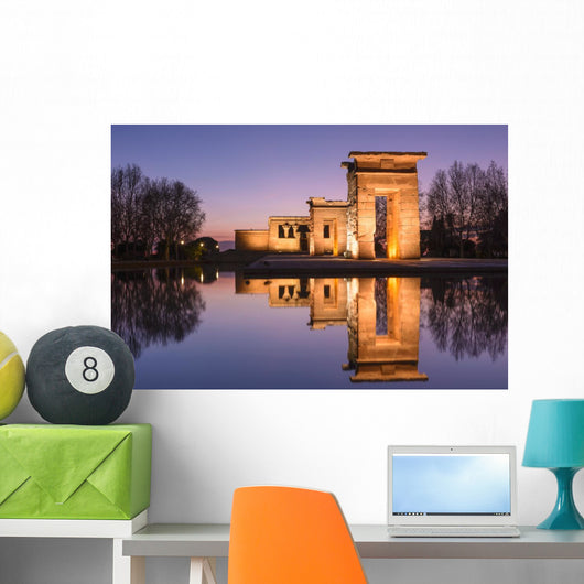 Temple Debod Night Madrid Wall Decal