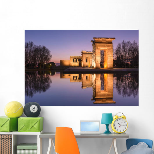 Temple Debod Night Madrid Wall Decal