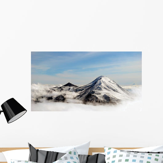 Peaks Mountains above Clouds Wall Decal